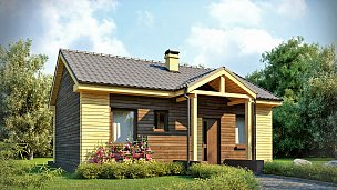 Lepa, manjša hiša z dvokapno streho, cenovno ugodnna za gradnji in življenje v njej