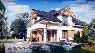 Atraktivna hiša tradicionalne oblike z opcijo ureditve sobe nad garažo 