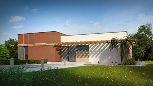 Tipski projekt komfortne hiše modernih linij, z idealno dizajniranimi interierji