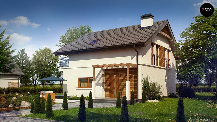 Z248. Hiša, projektirana v stilu modernih čistih linij, s funkcionalnim razporedom prostorov