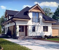 Atraktivna hiša tradicionalne oblike z opcijo ureditve sobe nad garažo 