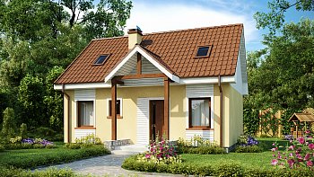 Z32. Manjša hiša, enostavne oblike, ugodna za gradnjo, idealna za manjše parcele.