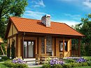 Z42. Manjša lesena hiša, idealna za vikendico, ekononična in enostavna za gradnjo.
