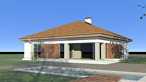 Z96 tz. Varianta projekta z96 s pokrito teraso in sprememenjeno obliko oz. potekom strehe