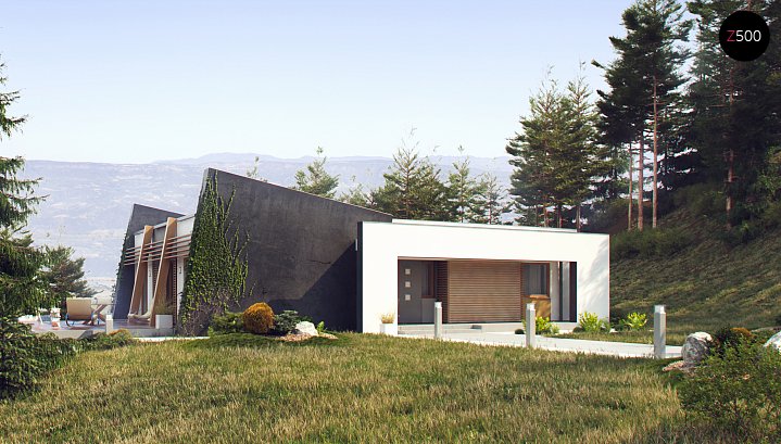 Zx106. Moderna pritlična hiša s privlačnim zunanjim izgledom in funkcionalno notranjostjo