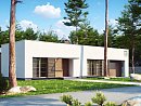 Zx13. Pritlična hiša, moderne oblike, z enokapno streho, garažo in funkcionalno notranjostjo